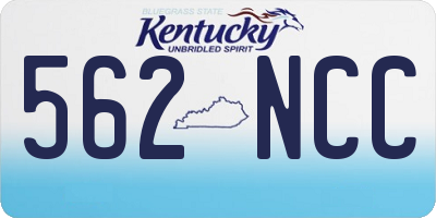 KY license plate 562NCC