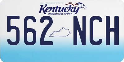 KY license plate 562NCH
