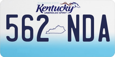 KY license plate 562NDA