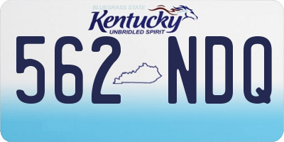 KY license plate 562NDQ