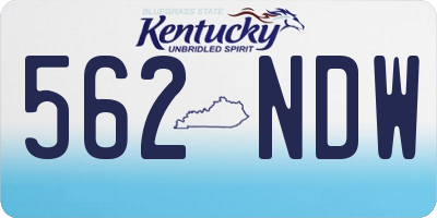 KY license plate 562NDW