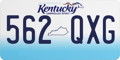 KY license plate 562QXG