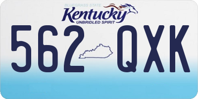 KY license plate 562QXK