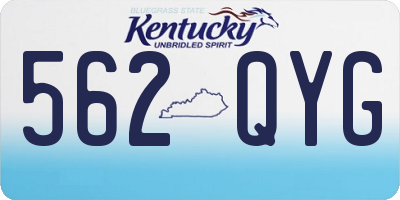 KY license plate 562QYG