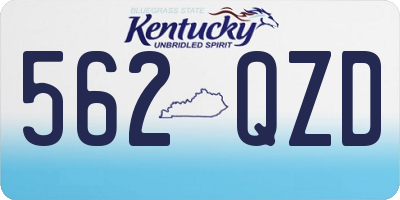 KY license plate 562QZD