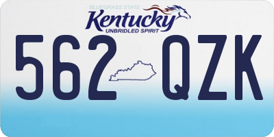 KY license plate 562QZK