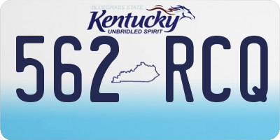 KY license plate 562RCQ