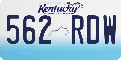 KY license plate 562RDW