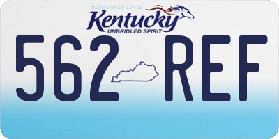 KY license plate 562REF