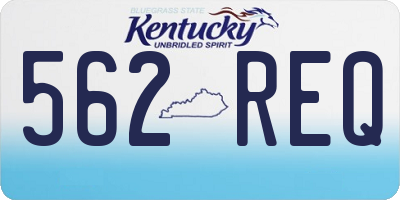 KY license plate 562REQ