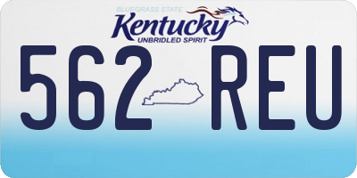 KY license plate 562REU