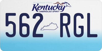 KY license plate 562RGL
