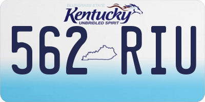 KY license plate 562RIU
