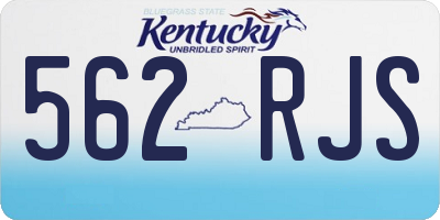 KY license plate 562RJS