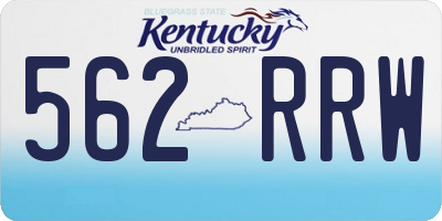 KY license plate 562RRW