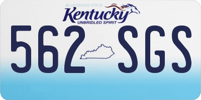 KY license plate 562SGS