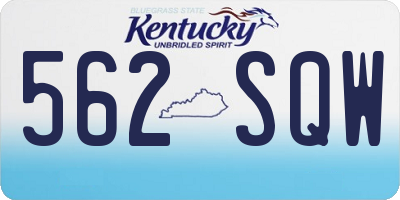 KY license plate 562SQW