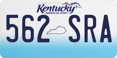 KY license plate 562SRA