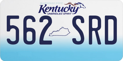 KY license plate 562SRD