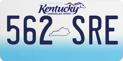 KY license plate 562SRE