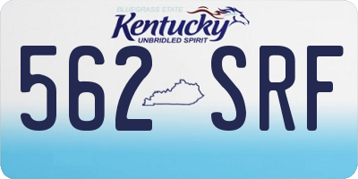 KY license plate 562SRF