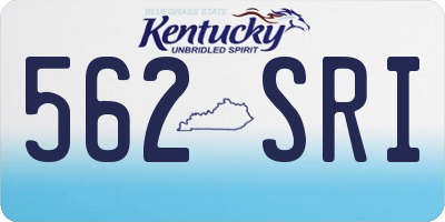 KY license plate 562SRI