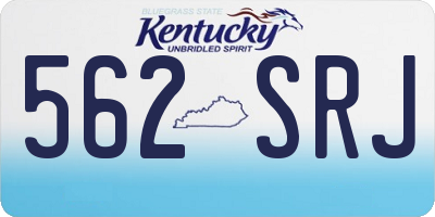 KY license plate 562SRJ