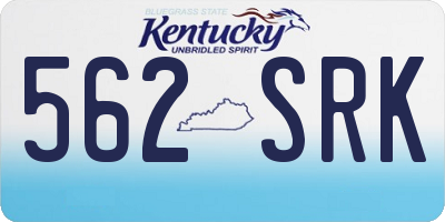 KY license plate 562SRK