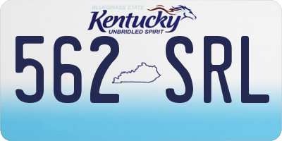KY license plate 562SRL