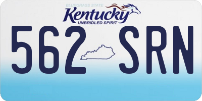 KY license plate 562SRN