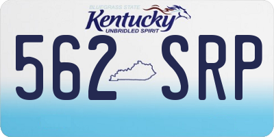 KY license plate 562SRP