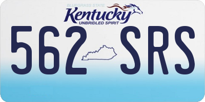 KY license plate 562SRS
