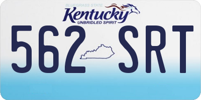 KY license plate 562SRT