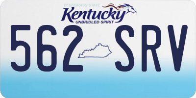 KY license plate 562SRV
