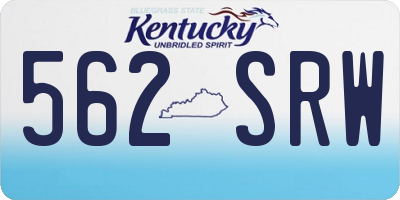 KY license plate 562SRW