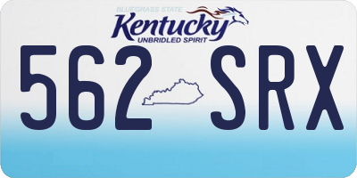 KY license plate 562SRX