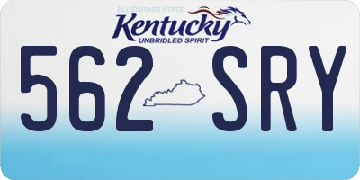KY license plate 562SRY