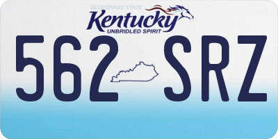 KY license plate 562SRZ