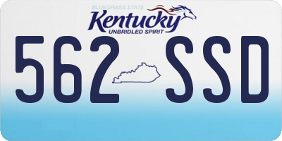 KY license plate 562SSD