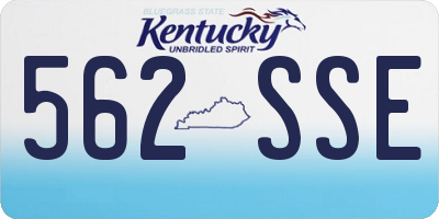 KY license plate 562SSE
