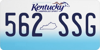 KY license plate 562SSG