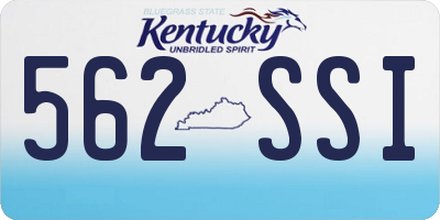 KY license plate 562SSI