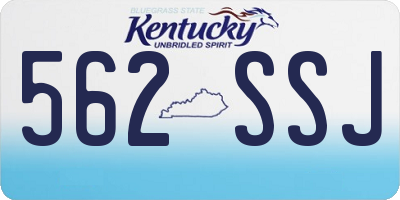 KY license plate 562SSJ