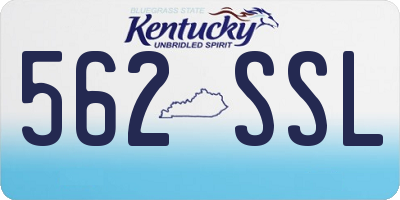 KY license plate 562SSL