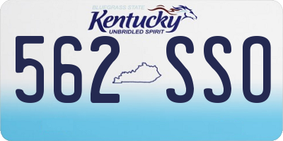 KY license plate 562SSO
