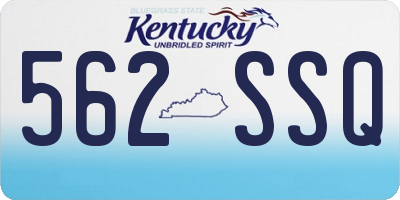 KY license plate 562SSQ