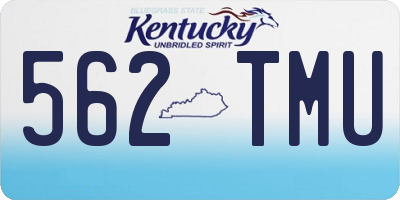 KY license plate 562TMU