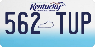 KY license plate 562TUP