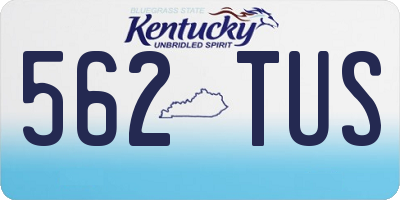 KY license plate 562TUS