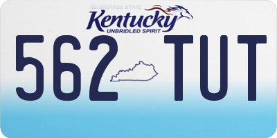 KY license plate 562TUT